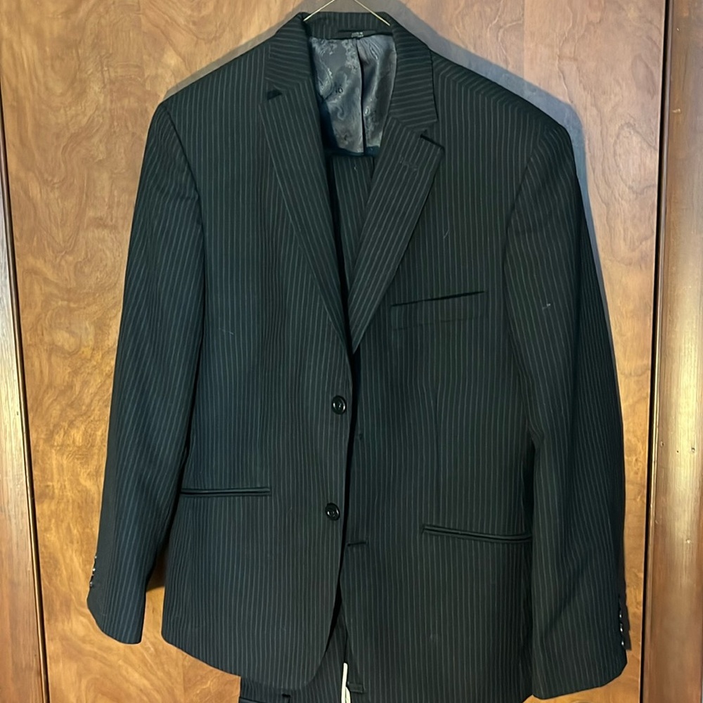 Black striped suit